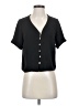 New Look 100% Polyester Black Short Sleeve Blouse Size 6 - photo 1
