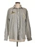 Las Olas Chevron-herringbone Gray Long Sleeve Button-Down Shirt Size L - photo 1
