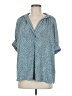Max Studio 100% Polyester Blue 3/4 Sleeve Blouse Size L (estimated) - photo 1