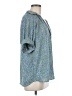 Max Studio 100% Polyester Blue 3/4 Sleeve Blouse Size L (estimated) - photo 4