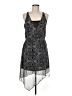 BCBGeneration Paisley Gray Cocktail Dress Size M - photo 1