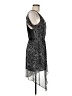 BCBGeneration Paisley Gray Cocktail Dress Size M - photo 4