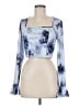 Shein Blue Long Sleeve Blouse Size M - photo 1
