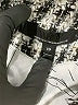 White House Black Market Houndstooth Gray Blazer Size 10 - photo 3