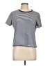 Ella Moss Stripes Gray Short Sleeve T-Shirt Size L - photo 1