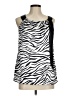 AB Studio 100% Polyester Animal Print Black Sleeveless Blouse Size M - photo 1
