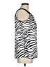 AB Studio 100% Polyester Animal Print Black Sleeveless Blouse Size M - photo 4