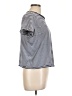 Ella Moss Stripes Gray Short Sleeve T-Shirt Size L - photo 4