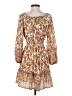 No Comment 100% Polyester Paisley Brown Casual Dress Size S - photo 2