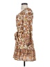 No Comment 100% Polyester Paisley Brown Casual Dress Size S - photo 5