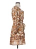 No Comment 100% Polyester Paisley Brown Casual Dress Size S - photo 4