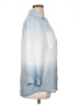 BCX Color Block Blue 3/4 Sleeve Button-Down Shirt Size XL - photo 4