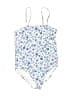 Copper Key Floral White One Piece Swimsuit Size 6X - photo 1