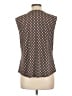 Laundry by Shelli Segal Checkered-gingham Black Sleeveless Blouse Size L - photo 2