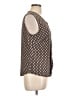 Laundry by Shelli Segal Checkered-gingham Black Sleeveless Blouse Size L - photo 4
