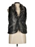 Express Gray Faux Fur Vest Size M - photo 1