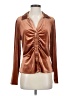 DR2 100% Polyester Brown Long Sleeve Blouse Size M - photo 1