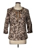 Chico's 100% Polyester Animal Print Brown Blazer Size Lg (2) - photo 1