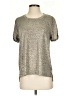 Deletta Metallic Silver Short Sleeve T-Shirt Size S - photo 1