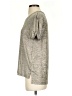 Deletta Metallic Silver Short Sleeve T-Shirt Size S - photo 5