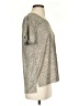 Deletta Metallic Silver Short Sleeve T-Shirt Size S - photo 4