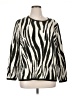 Picadilly Fashions Animal Print Silver Pullover Sweater Size XL - photo 1