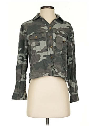 Aeropostale 3/4 Sleeve Button-Down Shirt (view 1)