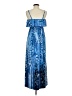 Soma Tie-dye Blue Cocktail Dress Size M - photo 2