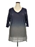 Lane Bryant Blue 3/4 Sleeve Top Size 18 - 20 Plus - photo 1