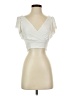 Urban Romantics Ivory Short Sleeve Top Size S - photo 1
