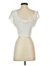 Urban Romantics Ivory Short Sleeve Top Size S - photo 2