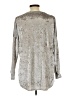 Hailey & Co. Metallic Silver Long Sleeve Blouse Size L - photo 2