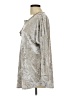 Hailey & Co. Metallic Silver Long Sleeve Blouse Size L - photo 5