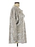 Hailey & Co. Metallic Silver Long Sleeve Blouse Size L - photo 4