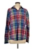 Chaps Plaid Blue Long Sleeve Button-Down Shirt Size L - photo 1