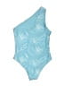 Unbranded Print Blue One Piece Swimsuit Size 6 - photo 2