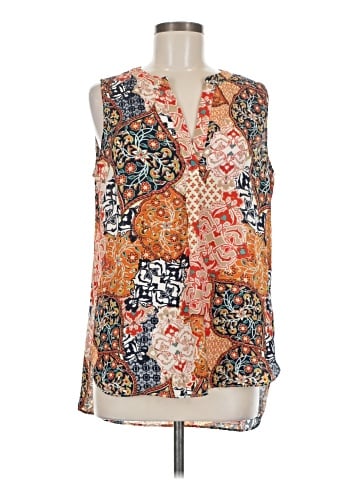 Rose + Olive Sleeveless Blouse (view 1)