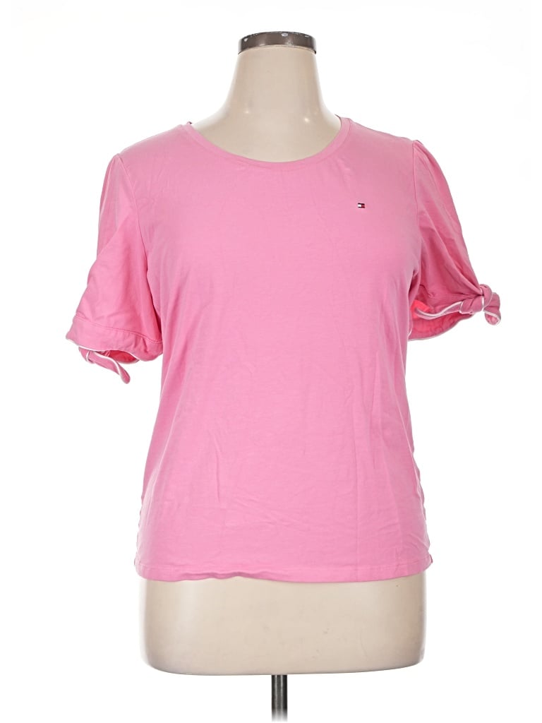 Pre-owned Tommy Hilfiger Short Sleeve T-shirt In Pink