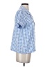 Lulus Checkered-gingham Blue Short Sleeve Blouse Size S - photo 4