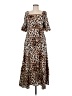 Unbranded 100% Polyester Animal Print Brown Casual Dress Size M - photo 1