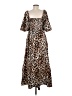 Unbranded 100% Polyester Animal Print Brown Casual Dress Size M - photo 2