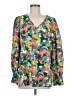 Jodifl 100% Polyester Green Long Sleeve Blouse Size M - photo 1