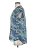 Daniel Rainn 100% Polyester Paisley Blue Short Sleeve Blouse Size S - photo 5