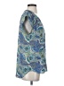 Daniel Rainn 100% Polyester Paisley Blue Short Sleeve Blouse Size S - photo 4