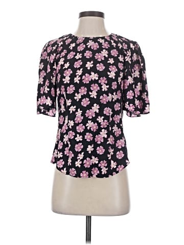 Rebecca Taylor Short Sleeve Silk Top (view 1)