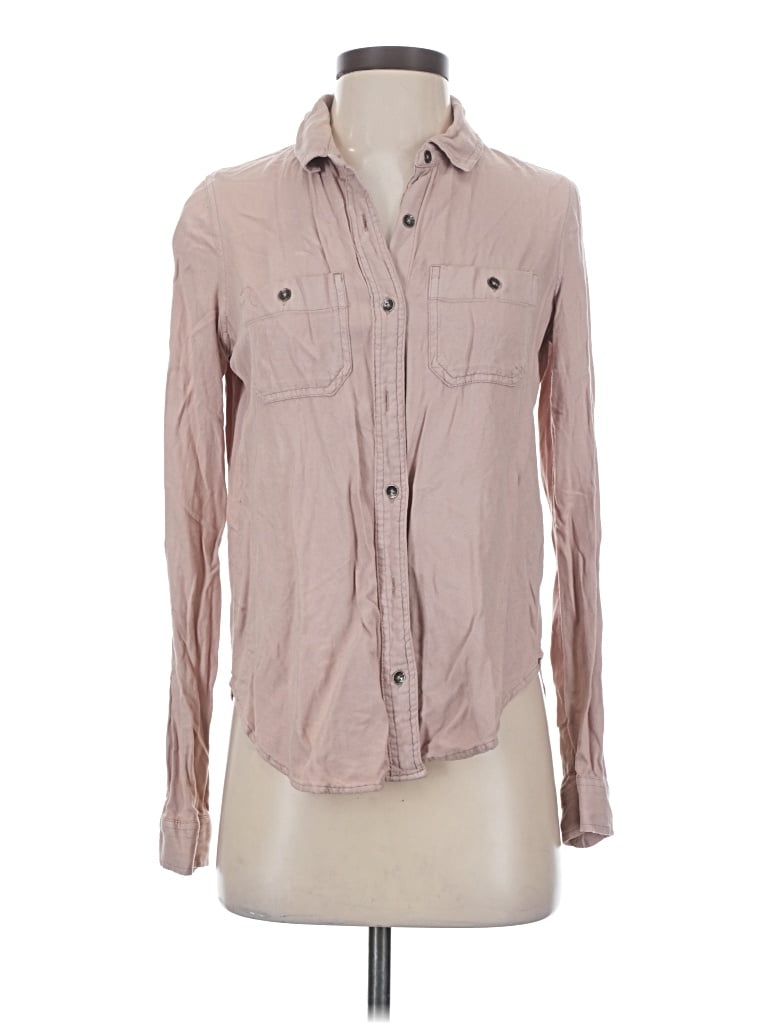 Pre-owned Mudd Long Sleeve Button Down Shirt In Pink