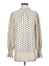 Shein Polka Dots Ivory Long Sleeve Blouse Size 4 - photo 1
