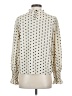 Shein Polka Dots Ivory Long Sleeve Blouse Size 4 - photo 2