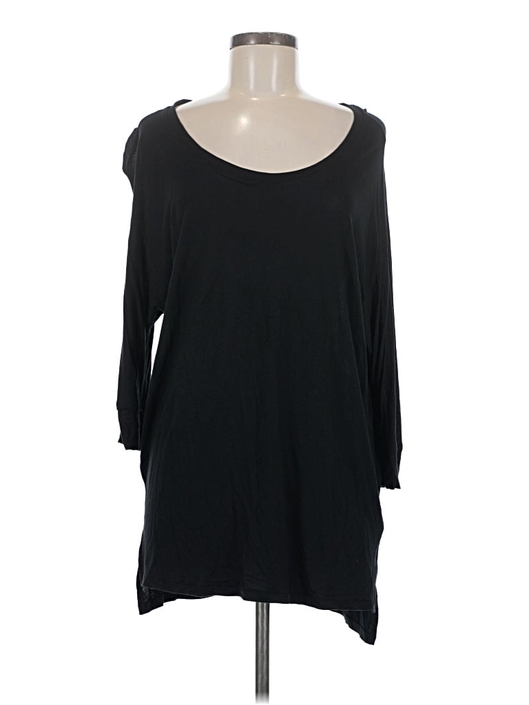 Pre-owned Express 3/4 Sleeve T-shirt In Black