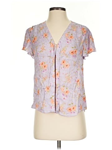 Rebecca Taylor Short Sleeve Silk Top (view 1)